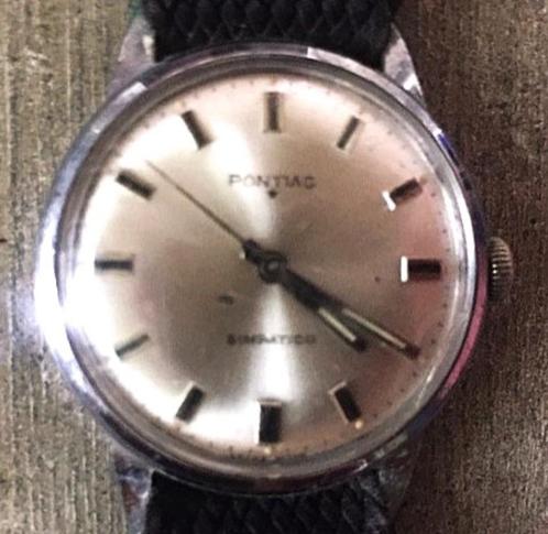 polshorloge horloge Pontiac Simpatico Vintage opwindbaar., Sieraden, Tassen en Uiterlijk, Horloges | Heren, Gebruikt, Polshorloge