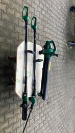 Accu kettingzaag,heggeschaar en bladblazer, Ophalen, Zo goed als nieuw, Accu