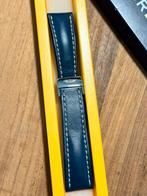 Breitling Leren band Blauw 24/20mm met vouwsluiting, Blauw, ., Breitling, IOS
