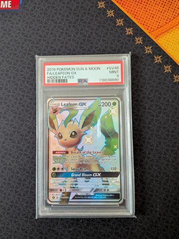 Leafeon GX Shiny #SV46 Pokemon Hidden Fates PSA 9  beschikbaar voor biedingen