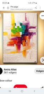 Acryl schilderij, Antiek en Kunst, Kunst | Schilderijen | Abstract, Ophalen of Verzenden