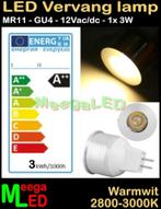 Camper GU4 MR11 LED spot LEDspot 3 watt 12V AC / DC 3W, Ophalen of Verzenden, Nieuw