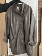 Donker Taupe Nappa Leren Jas - Maat 46 Lengte 80 cm, Ophalen of Verzenden, Zo goed als nieuw, Maat 46/48 (XL) of groter, Bruin