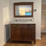 Kast, Dressoir, wastafel, antiek, marmer blad, spiegel, Antiek en Kunst, Ophalen