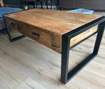 Mango houten salontafel, Huis en Inrichting, Tafels | Salontafels, Ophalen, 100 tot 150 cm, Zo goed als nieuw, Metaal