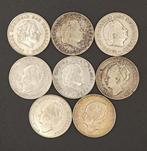 8x 1 Gulden Wilhelmina/Juliana Antillen, Postzegels en Munten, Munten | Nederland, 1 gulden, Setje, Zilver, Ophalen of Verzenden