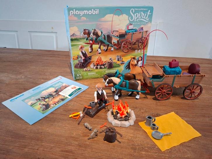 Playmobil Spirit Lucky's vader en wagen - 9477, Kinderen en Baby's, Speelgoed | Playmobil, Zo goed als nieuw, Complete set, Ophalen of Verzenden