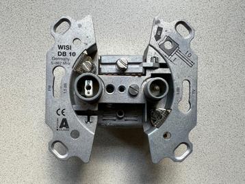 WISI GB 10 coax antennecontactdoos Radio en TV 2-gaats grijs beschikbaar voor biedingen