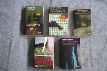 Scandinavische thriller boeken (5x) van Henning Mankell beschikbaar voor biedingen