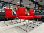 4 Nieuw Jess Design Largo eetkamerstoelen rood stof Stoel, Huis en Inrichting, Stoelen, Nieuw, Ophalen of Verzenden, Vier, Jess