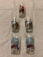 5 oude Sinterklaas limonade glazen, Diversen, Sinterklaas, Ophalen of Verzenden, Zo goed als nieuw