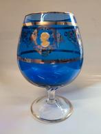 Blauw cognacglas of brandysnifer, Ophalen of Verzenden, Zo goed als nieuw