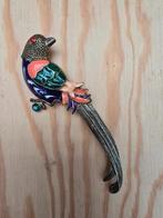 Vintage emaille broche vogel, Overige materialen, Gebruikt, Ophalen of Verzenden, X