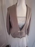 Peserico vest It 46 taupe, Maat 38/40 (M), Peserico, Verzenden, Beige