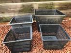 4 stuks waterplantenmanden / vijvermanden vierkant, Ophalen, Gebruikt, Vijverbak