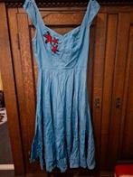 collectif swingdress denimlook blauw S (36/38), Maat 38/40 (M), Blauw, Ophalen of Verzenden, Zo goed als nieuw
