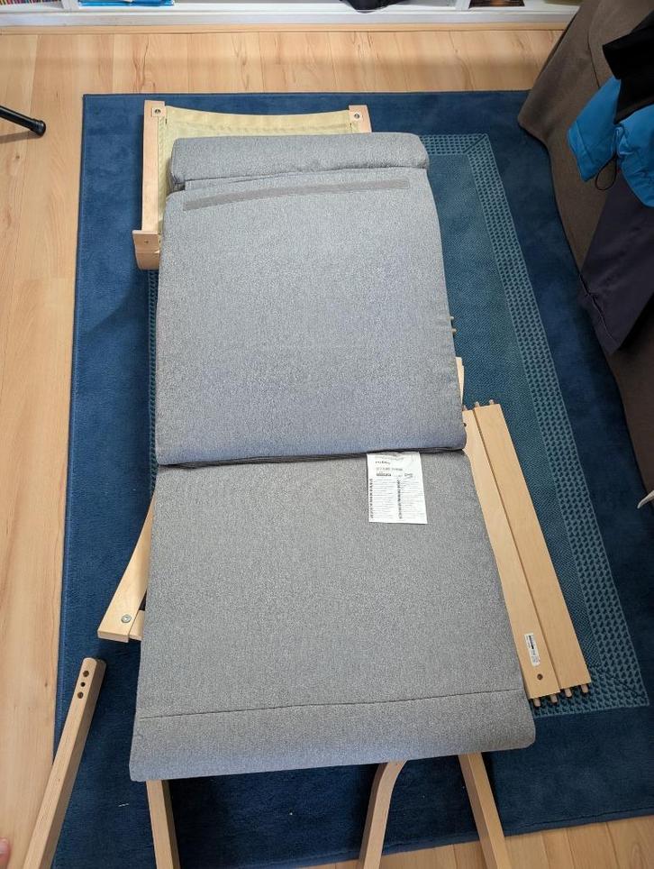 Ikea stoelen twee stuks Poäng grijs, Huis en Inrichting, Stoelen, Nieuw, Twee, Hout, Overige materialen, Grijs, Ophalen