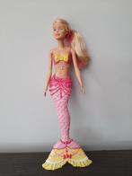 barbie zeemeermin roze geel met tasje, Ophalen of Verzenden, Zo goed als nieuw, Barbie