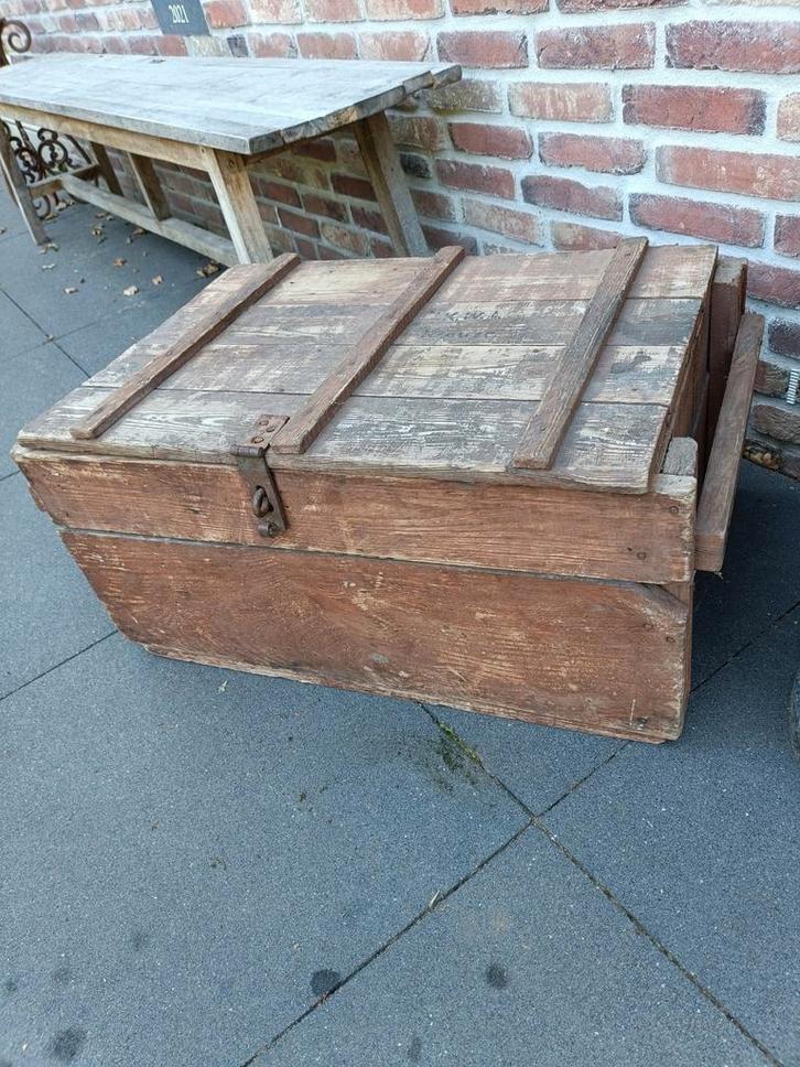 Ruige vintage kist, Huis en Inrichting, Woonaccessoires | Kisten, Gebruikt, Minder dan 50 cm, Minder dan 50 cm, 50 tot 100 cm