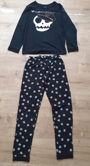 Glow in the dark pyjama 158/164 zwart beschikbaar voor biedingen