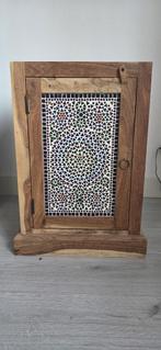 Massief houten kastje met mozaïekdeur (cabinet with mosaic), Ophalen