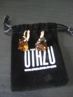 OTAZU oorbellen Lacrima, Met kristal, Overige materialen, Hangers, Bruin