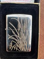 Zippo silver plate met gold inlay, Ophalen, Zo goed als nieuw, Aansteker