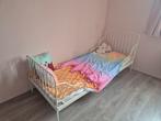 Ikea Minnen Meegroeibed Wit, Kinderen en Baby's, Kinderkamer | Bedden, Ophalen, Gebruikt, 70 tot 85 cm, Lattenbodem