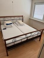 Compleet Bed : Frame, Elektrische bodem, Matrassen, Ophalen, Verstelbaar, Wit, Tweepersoons