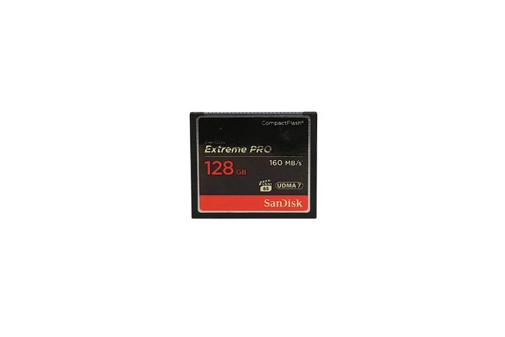 Sandisk Extreme Pro 128GB 160MB Compact Flash geheugenkaart, Audio, Tv en Foto, Fotografie | Geheugenkaarten, Zo goed als nieuw