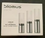 Nieuw Blomus Amilio set van 3 windlichter, Huis en Inrichting, Overige materialen, Nieuw, Ophalen of Verzenden, Grijs