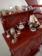 Antieke Houten Kast met Zilveren Servies, Antiek en Kunst, Ophalen