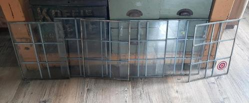 6 glas in lood raampjes, Antiek en Kunst, Curiosa en Brocante, Ophalen of Verzenden