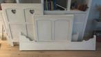 Brocante houten bed ledikant  90 x 200, Huis en Inrichting, Slaapkamer | Bedden, Ophalen, Gebruikt, 90 cm, Wit