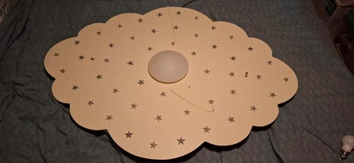 Muziekdoos Kinderkamerlamp Wolk met Maantjes, Huis en Inrichting, Woonaccessoires | Onderzetters, Gebruikt, Overig, Ophalen