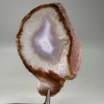 Prachtige dunne agaatschijf uit Brazilië, Ophalen of Verzenden, Mineraal