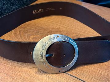 bruine leren riem van Liu Jo, zilverkleurige ronde gesp 105 beschikbaar voor biedingen