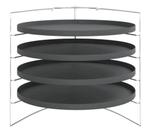 Pizzapannen 4 st met rek Ø 28 cm pizzarek GRATIS BEZORGD!, Huis en Inrichting, Keuken | Keukenbenodigdheden, Verzenden, Nieuw