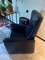 Montel Relax Fauteuil - Leer, Blauw, Chroom, Gebruikt, Ophalen of Verzenden, 50 tot 75 cm, Leer