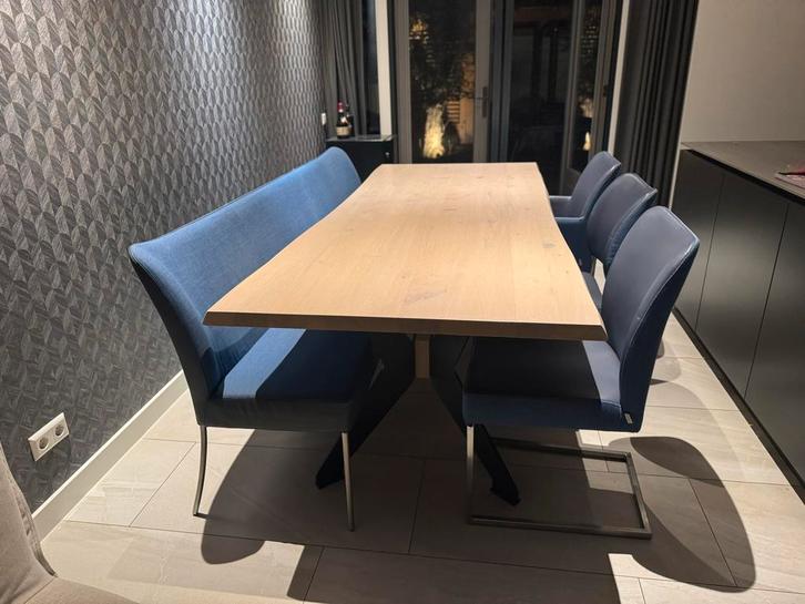 Bert Plantagie Eetkamerset met Bank, Huis en Inrichting, Tafels | Eettafels, Gebruikt, 100 tot 150 cm, 200 cm of meer, Vijf personen of meer