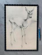 Han van Meegeren hert hardhouten antieke lijst XL, Antiek en Kunst, Kunst | Tekeningen en Foto's, Ophalen of Verzenden