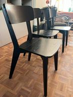 Ikea Lisabo eetkamerstoelen, Gebruikt, Drie, Zwart, Ophalen of Verzenden