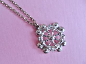 jwg Vintage 60s Modernist design hanger ketting zilver klr beschikbaar voor biedingen