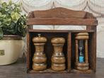 Houten keukenrek peper zout zandloper, Verzamelen, Ophalen of Verzenden, Huis en Inrichting