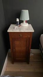 Oud Hollandse nachtkastjes, marmer en hout, biedermeier, Ophalen of Verzenden, Gebruikt, Hout, Minder dan 45 cm
