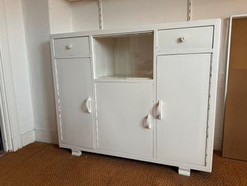 Art Deco retro houten vitrine dressoir commode kast beschikbaar voor biedingen