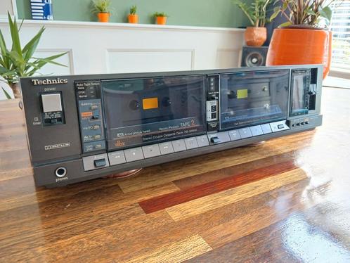 Technics RS-B66W dubbel cassettedeck cassette zwart, Audio, Tv en Foto, Cassettedecks, Overige merken, Ophalen of Verzenden