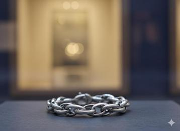 16626-1 Ontdek Onze Zilver 925 Gerhodineerde Schakel Armband beschikbaar voor biedingen