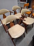 Vintage stoelen Louis van Teeffelen cow horn chairs, Ophalen, Gebruikt, Bruin, Vintage
