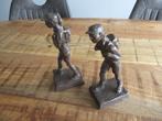 2 TENAX beelden vierdaagse wandelaar Man + vrouw Brons, Antiek en Kunst, Ophalen of Verzenden, Brons